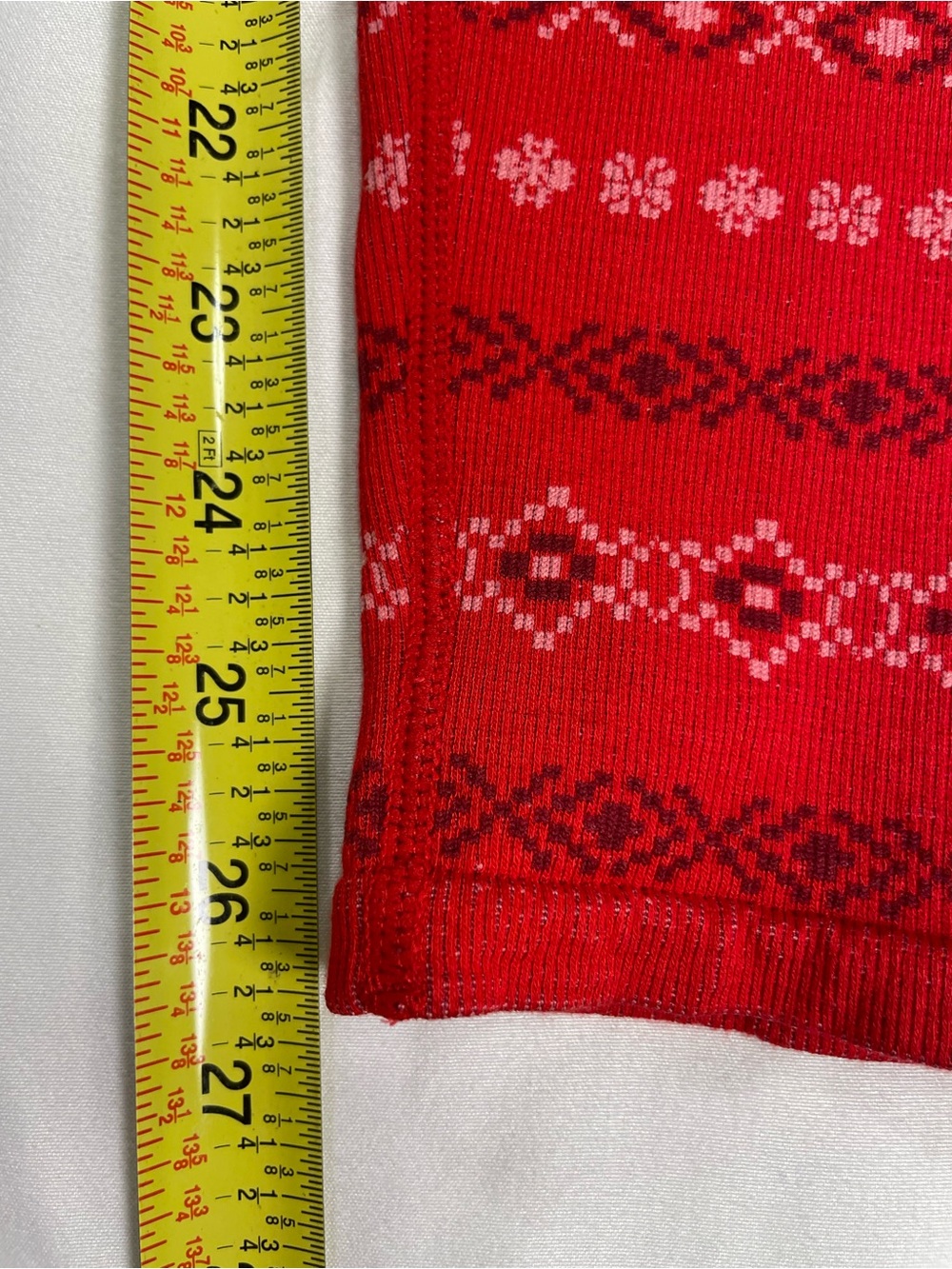 Fabletics Red Fair Isle Nordic Matching Set Leggings Top Women’s M Holiday - Picture 10 of 12